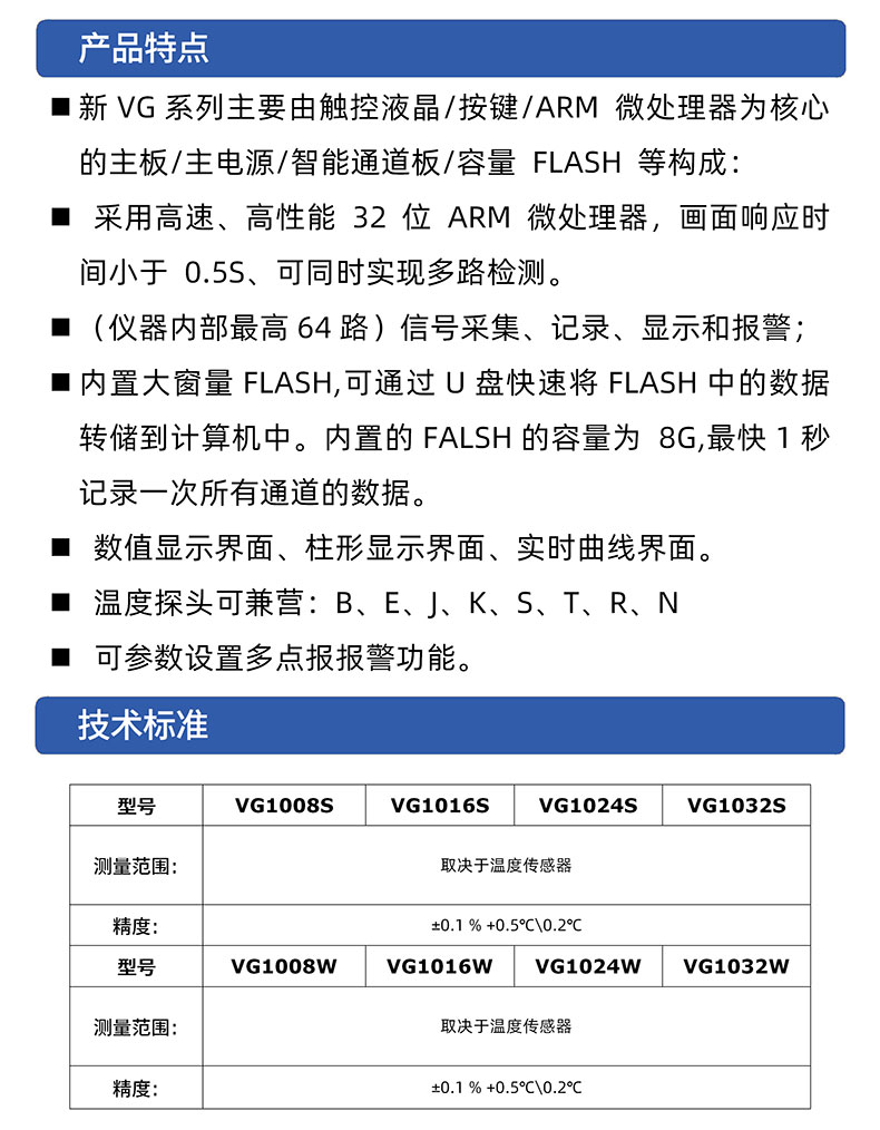 威格多路溫度測(cè)量?jī)x 溫升測(cè)試儀(VG1016W)廠家直銷，品質(zhì)保障插圖2