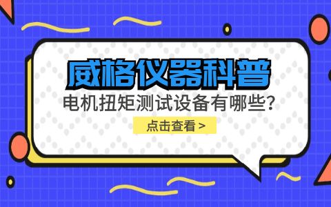 威格儀器-電機扭矩測試設(shè)備有哪些？插圖